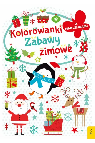 Zabawy zimowe. Kolorowanka z wykrojnikiem