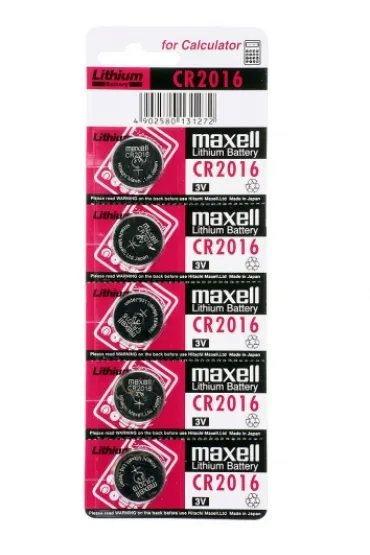 Platinet Maxell CR2016 Lithium Coin Batteries 5 pcs.