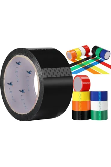 LeanToys Ta�ma pakowa akrylowa czarna 45m