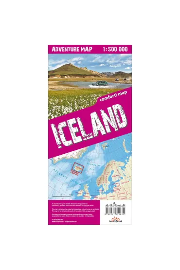 Islandia laminowana mapa samochodowo-turystyczna 1:500 000 2026