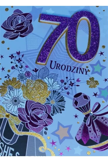 Panorama Karnet Przestrzenny B6 Urodziny 70 kobieta
