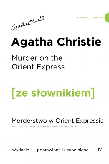 Murder on the Orient Express. Morderstwo w Orient Expressie z podr�cznym s�ownikiem angielsko-polskim - Agatha Christie