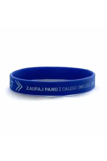 Szaron Opaska silikonowa - Zaufaj Panu - niebieska