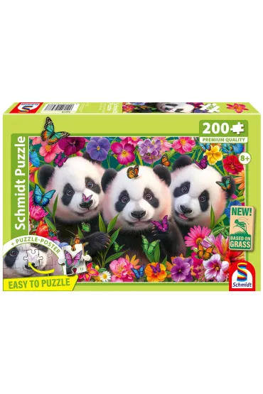 Puzzle PQ 200 el. Trzy pandy Schmidt