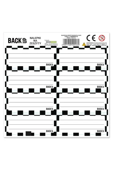 Derform Nalepki na zeszyty BackUp Szachownica 25 szt.