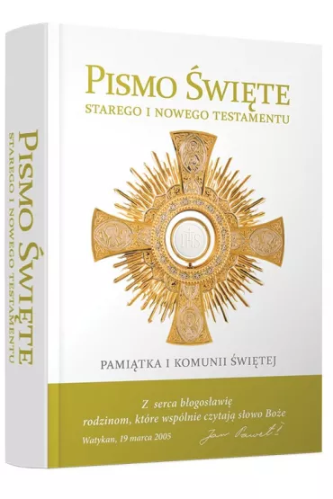 Biblia domowa z obwolut� Pami�tka I Komunii �wi�tej - Kazimierz Romaniuk