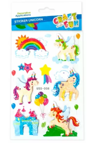 Craft with Fun Naklejki 3D Jednoro�ec