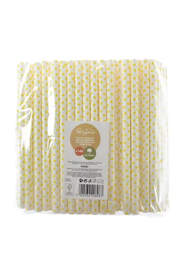Arpex S�omki papierowe jumbo ��te 10mm 144 szt.