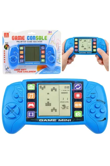 Gra elektroniczna konsola tetris niebieska LeanToys