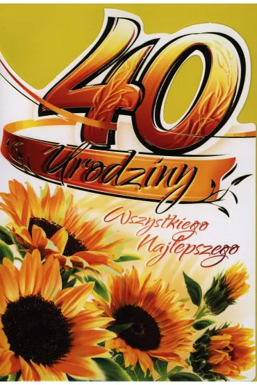 Art Nuvo Karnet 40 Urodziny