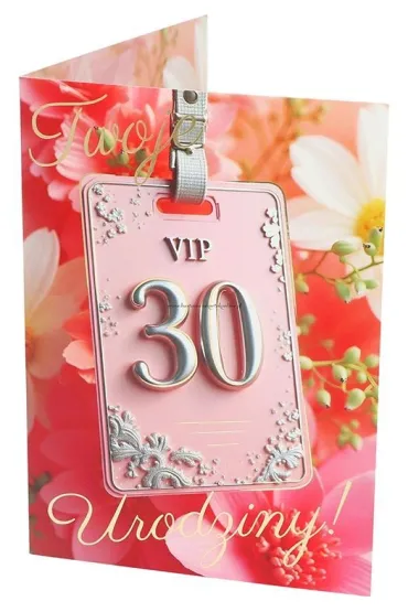 Karnet B6 30 Urodziny damskie VIP RU-002
