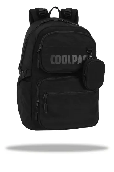 Plecak 45x31x16 cm 1 zamek 5 kieszeni Lark Black CoolPack PATIO F156985