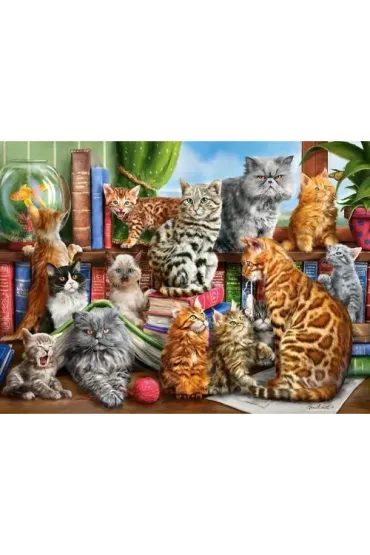 Puzzle 2000 el. House of Cats Castorland