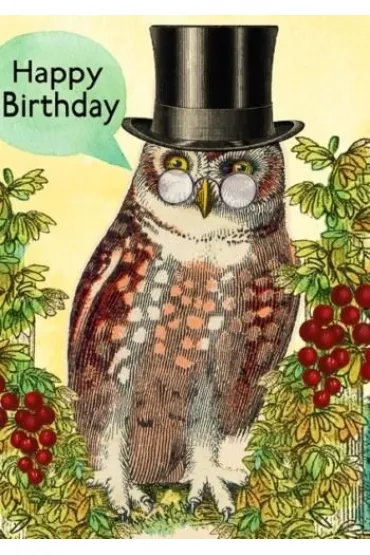 Madame Treacle Karnet B6 z kopert� Urodziny M�dra sowa