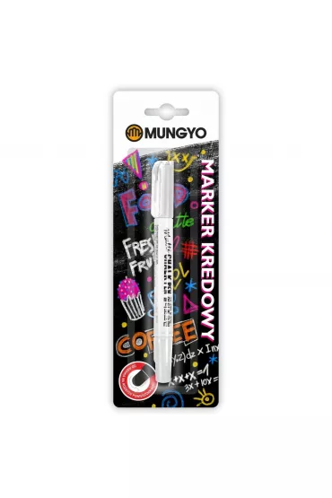 Marker kredowy MUNGYO bia�y na blistrze