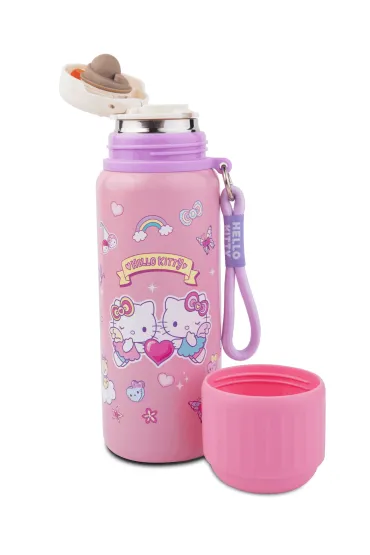 Patio Bidon 550ml metalowy termos Hello Kitty Light Pink