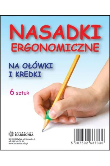 Harmonia Nasadki ergonomiczne na o��wek i kredki 6 szt.