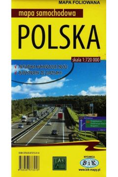 Mapa samochodowa Polska 1:720 000