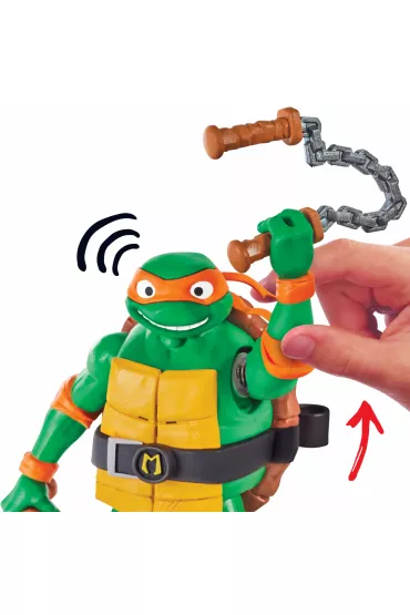 Wojownicze ��wie Ninja. Zmutowany chaos. Michelangelo Deluxe z d�wi�kiem, figurka, 14 cm