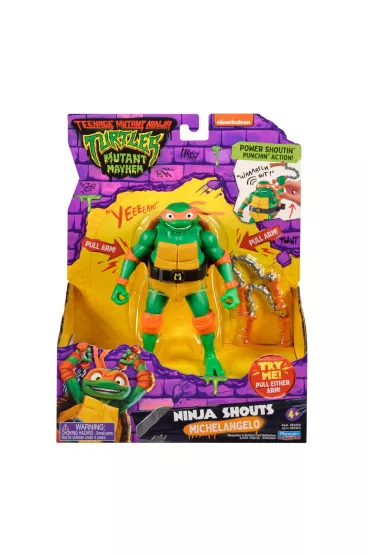 Wojownicze ��wie Ninja. Zmutowany chaos. Michelangelo Deluxe z d�wi�kiem, figurka, 14 cm