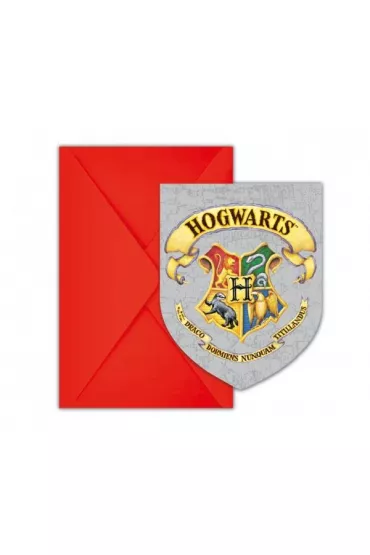 Procos Zaproszenia Harry Potter Hogwarts House 6 szt.