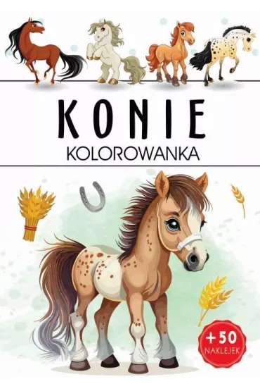 Konie. Kolorowanka