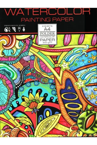 Fresh Papier artystyczny A4 + teczka 200g 8 kartek