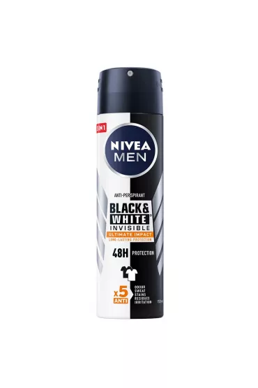 Nivea Men Black & White Invisible Ultimate Impact antyperspirant spray 150 ml