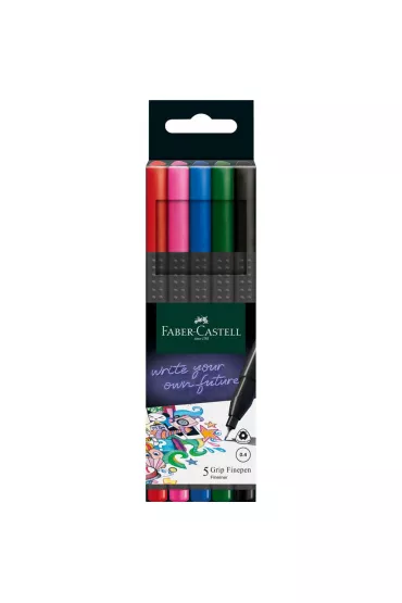 Faber-Castell Cienkopisy podstawowe Grip 5 szt.