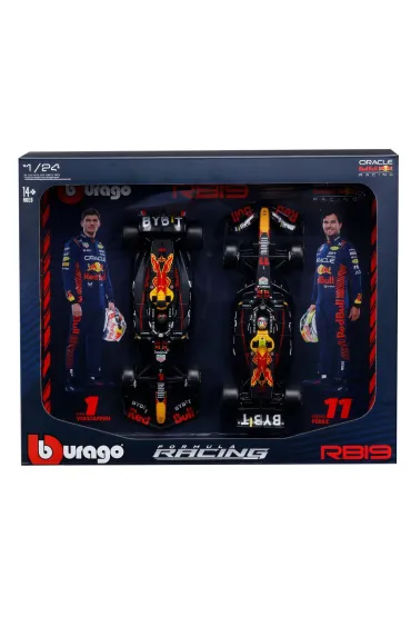 Bburago Model 1:24 Red Bull RB19 Verstappen Perez zestaw bolid�w F1 18-28061