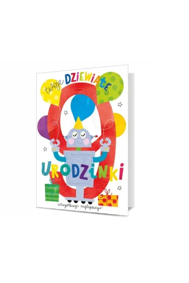Karnet okazjonalny B6 z kopert� 9 Urodziny PAN DRAGON KB6-1847