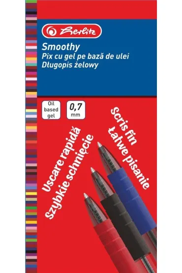 Herlitz D�ugopis �elowy Smoothy wk�ad czerwony 0.7mm 12szt