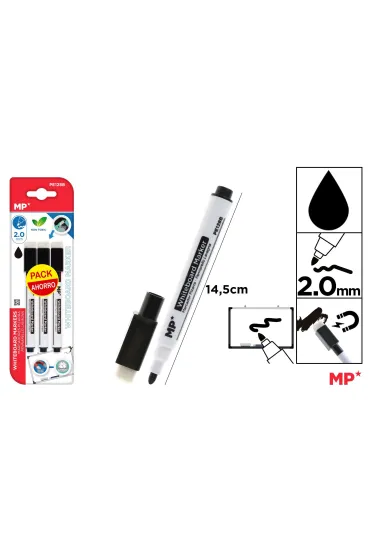 Mp Main Paper Marker do tablic czarny 3 szt.