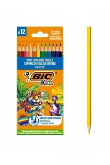 Bic Kredki drewniane Kids Smooth ECO 12 szt.