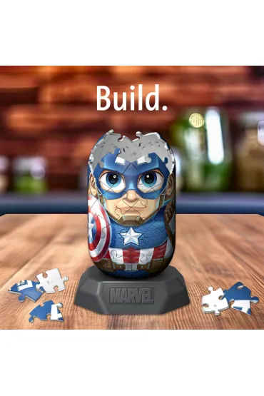 Puzzle 54 el. 3D Hylkies: Captain America Ravensburger