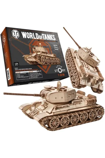 Puzzle Drewniane 3D - Czo�g T-34-85 Nice-idea.pl