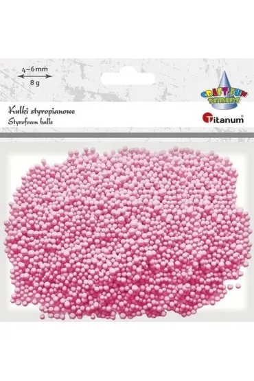 Titanum Kulki styropianiowe jasnor�owy 8 g, 5 mm
