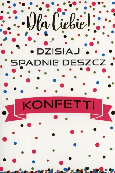 Kukartka Karnet B6 Konfetti PP-2048