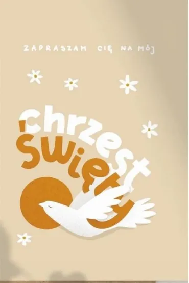 Zaproszenie Chrzciny (5 szt)