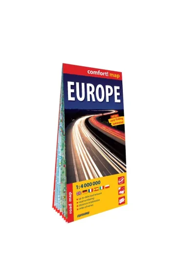 Europa laminowana mapa samochodowa 1:4 000 000