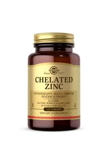Solgar Cynk chelat - suplement diety 100 tab.