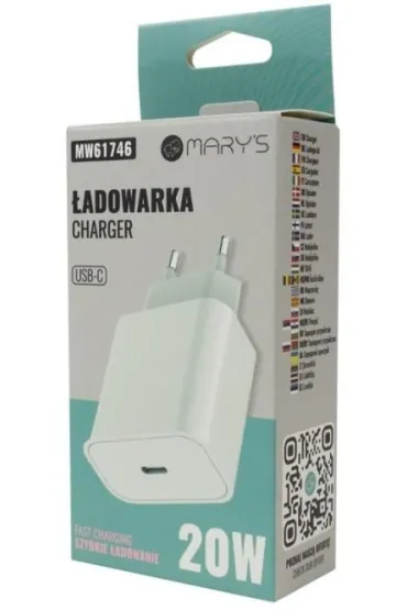 �adowarka sieciowa 20W USB-C bia�a
