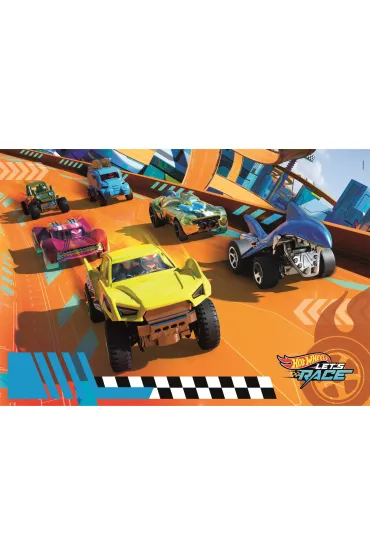 Puzzle 104 el. Maxi SuperColor. Hot Wheels Clementoni