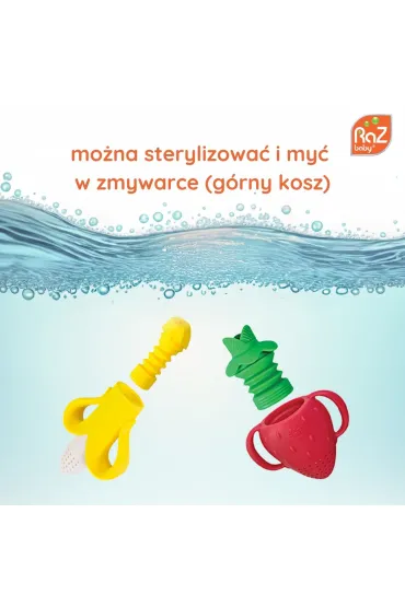 Silikonowy gryzak do owoc�w i pokarmu, Fruitique, Banan RazBaby