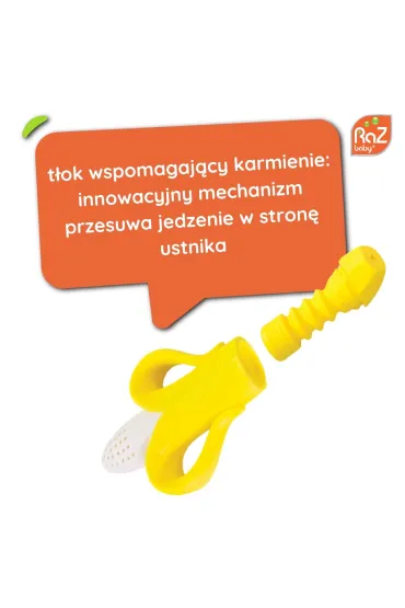 Silikonowy gryzak do owoc�w i pokarmu, Fruitique, Banan RazBaby