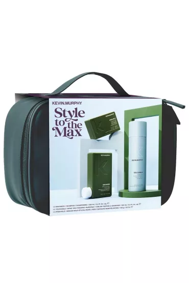 Kevin Murphy Zestaw Style to Max szampon oczyszczajcy + suchy wosk w sprayu + pasta utrwalajca do wosw + kosmetyczka 4 szt.
