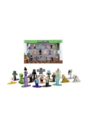 Minecraft . Metalowe figurki. Zestaw 18 sztuk