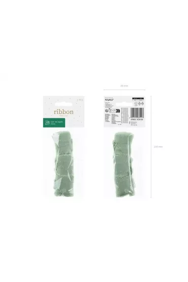 PartyDeco Wst��ka szyfonowa pistacja 40mm, 3 x 5m 15 m