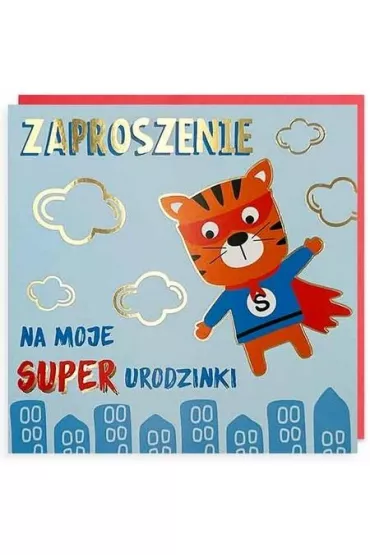 Kukartka Zaproszenie Urodziny 5 szt.