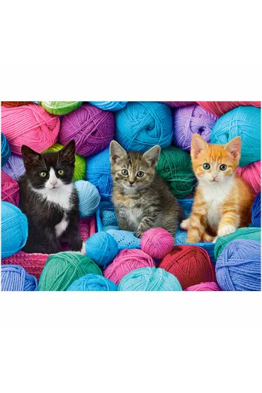 Puzzle 300 el. Kittens in Yarn Store Castorland